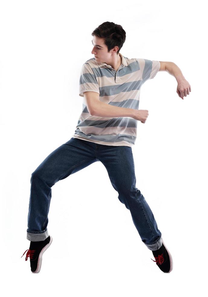 young man dancing photo