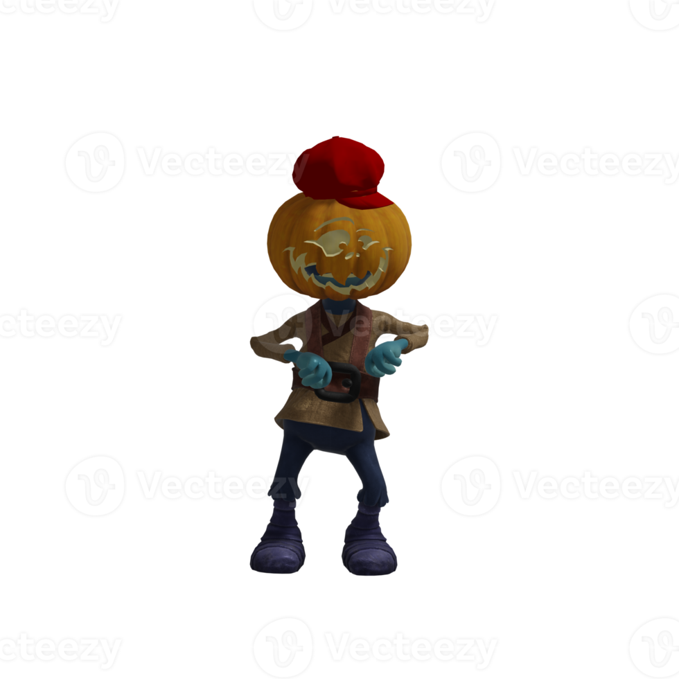 Pumpkin monsters dancing png