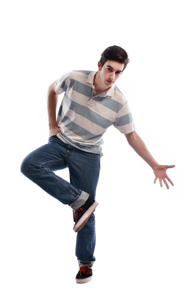 young man dancing photo