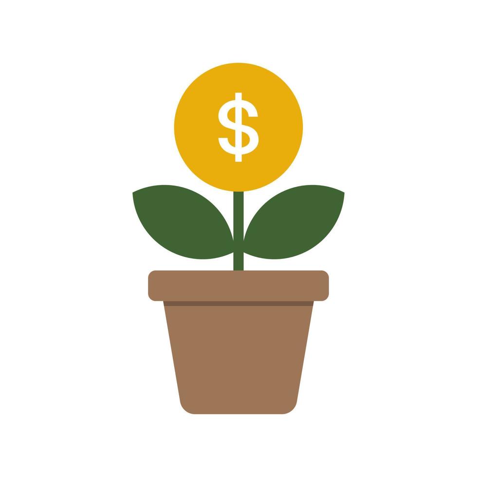 Grow money icon vector illustration