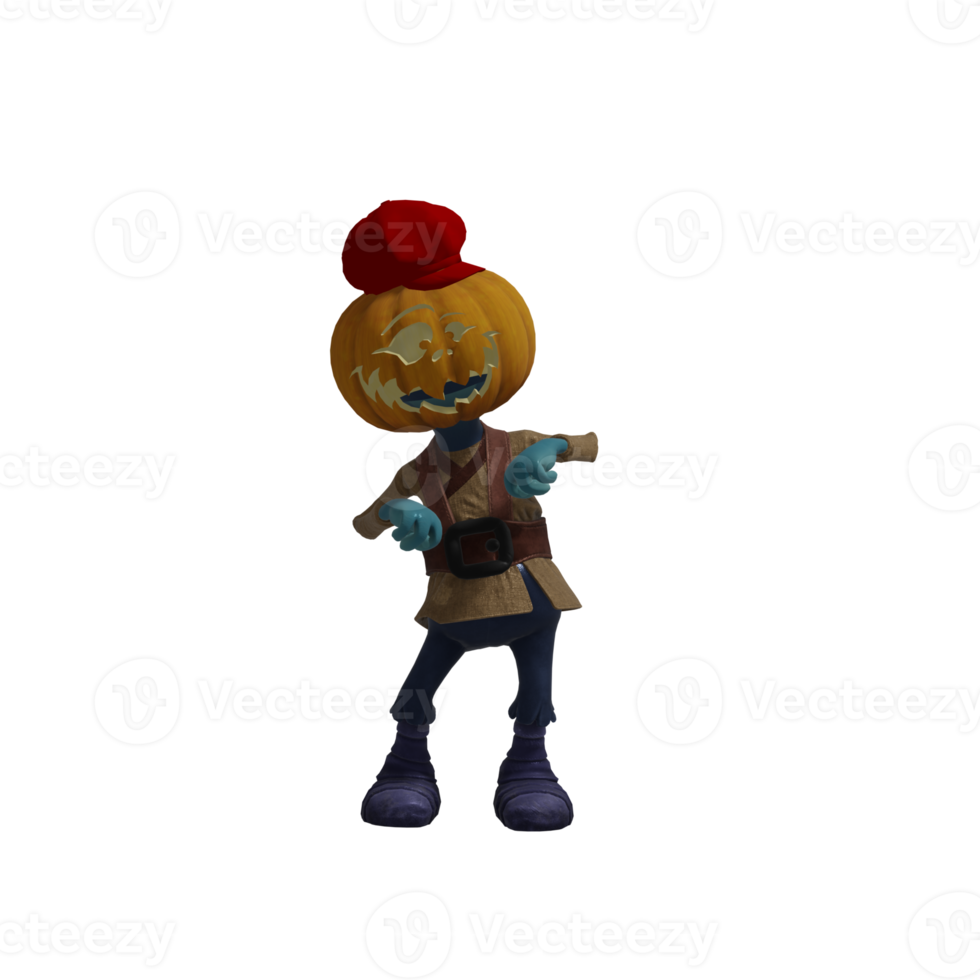 Pumpkin monsters dancing png