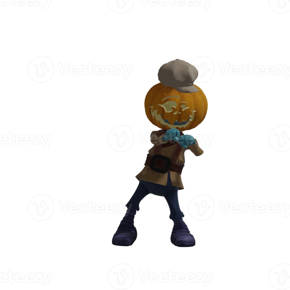 Pumpkin monsters dancing png