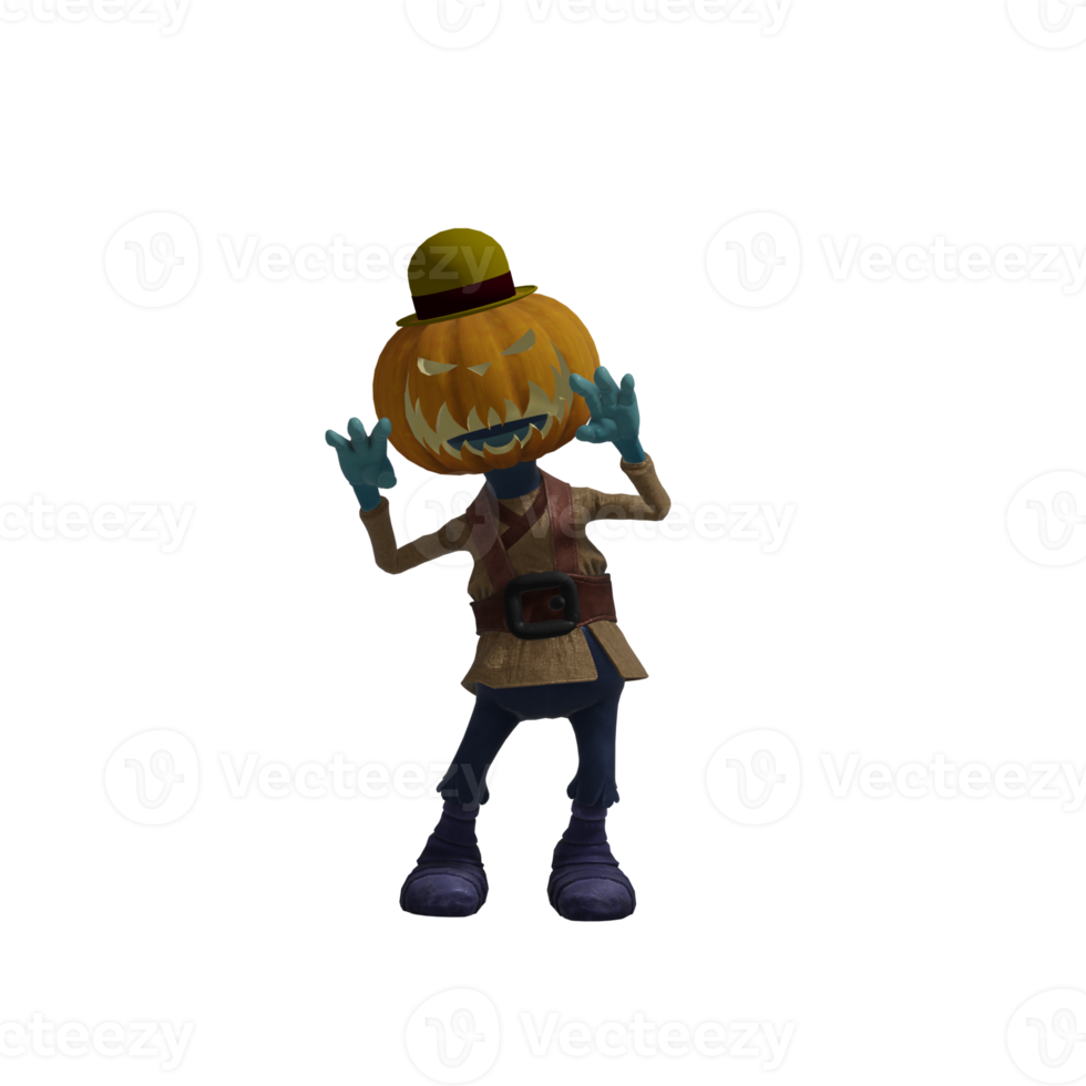 Pumpkin monsters dancing png