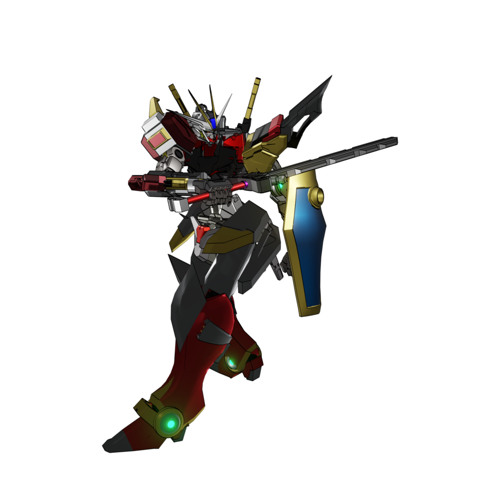 Mecha attack pose png