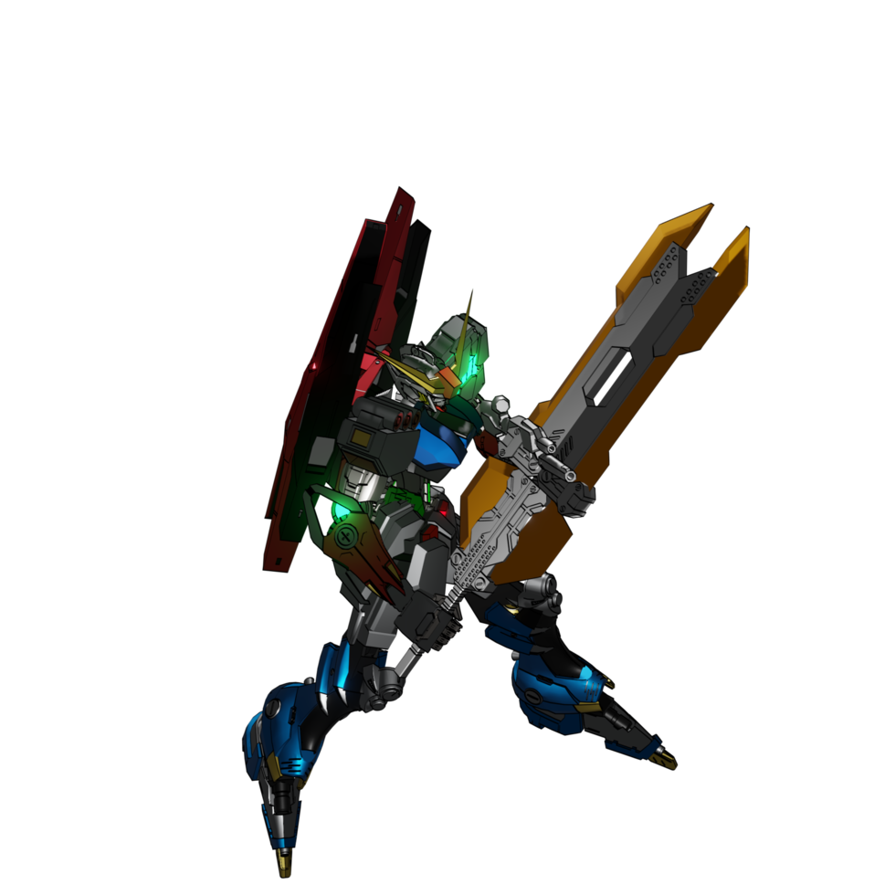 Mecha attack pose png
