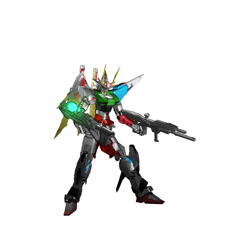 Mecha attack pose png