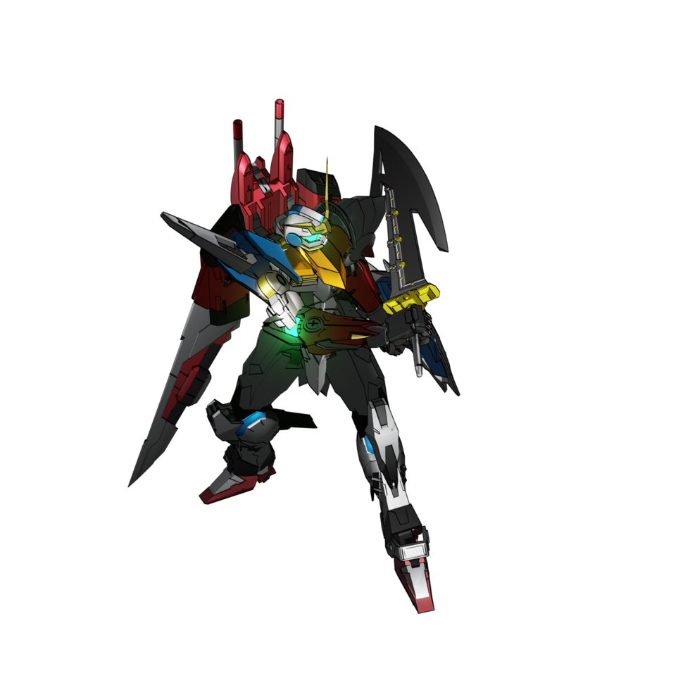 Mecha attack pose png