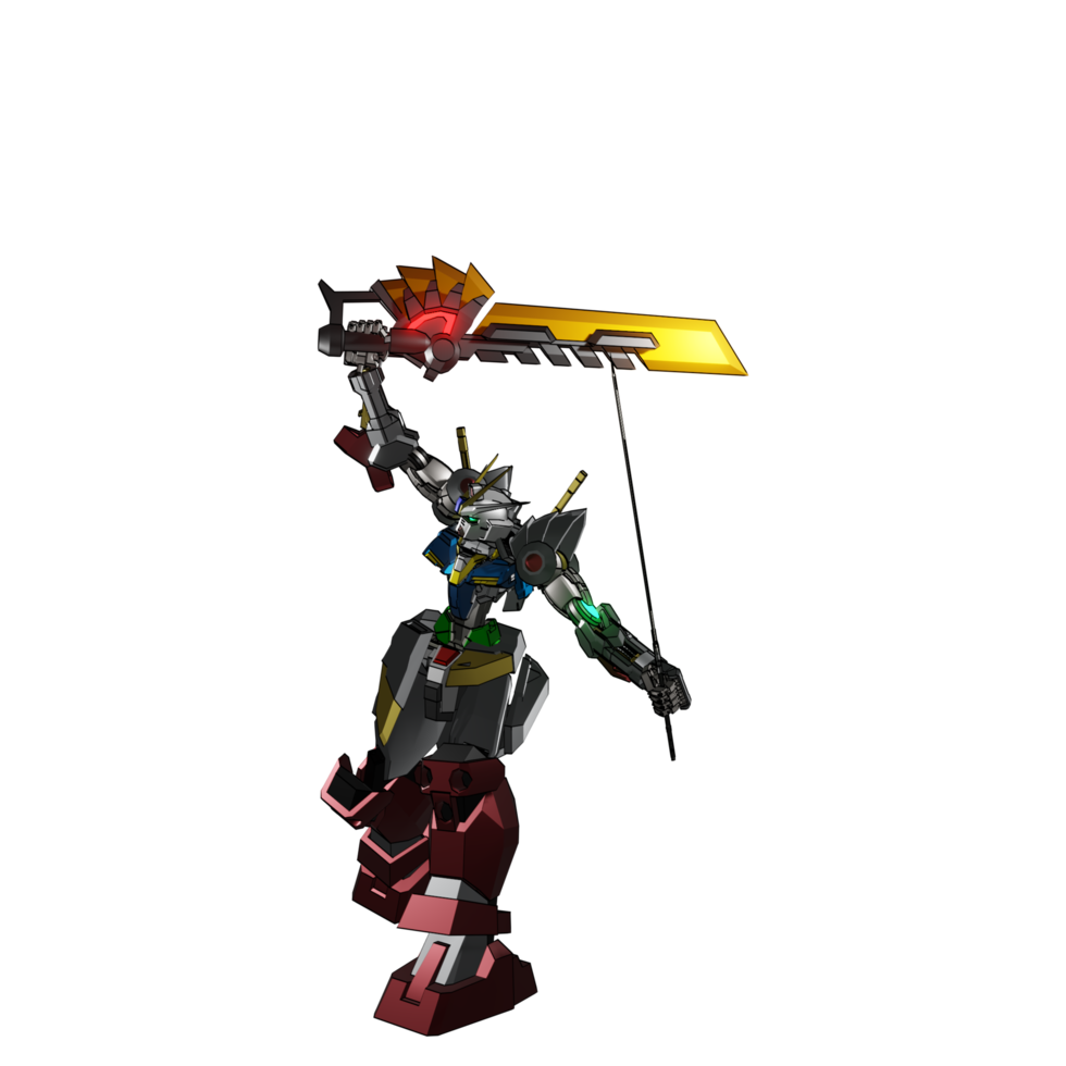 Mecha attack pose png