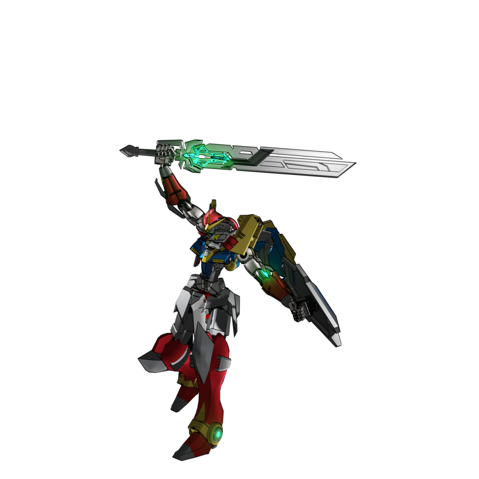 pose d'attaque mecha png