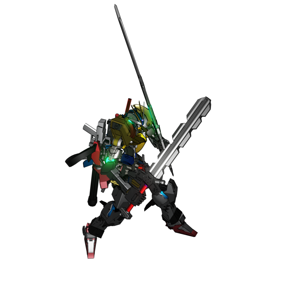 pose de ataque mecha png