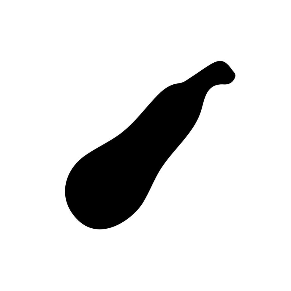 Zucchini icon silhoette on a white background vector