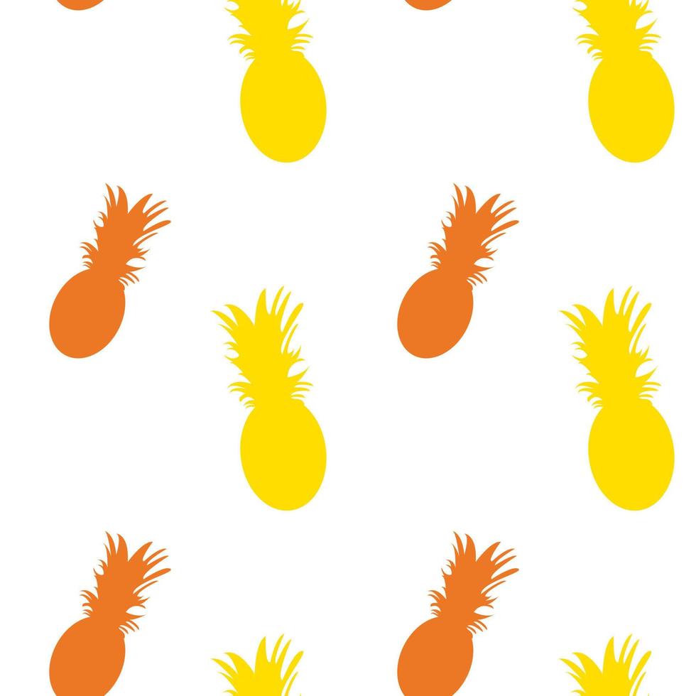 Vector Seamless Pattern with Pineapples