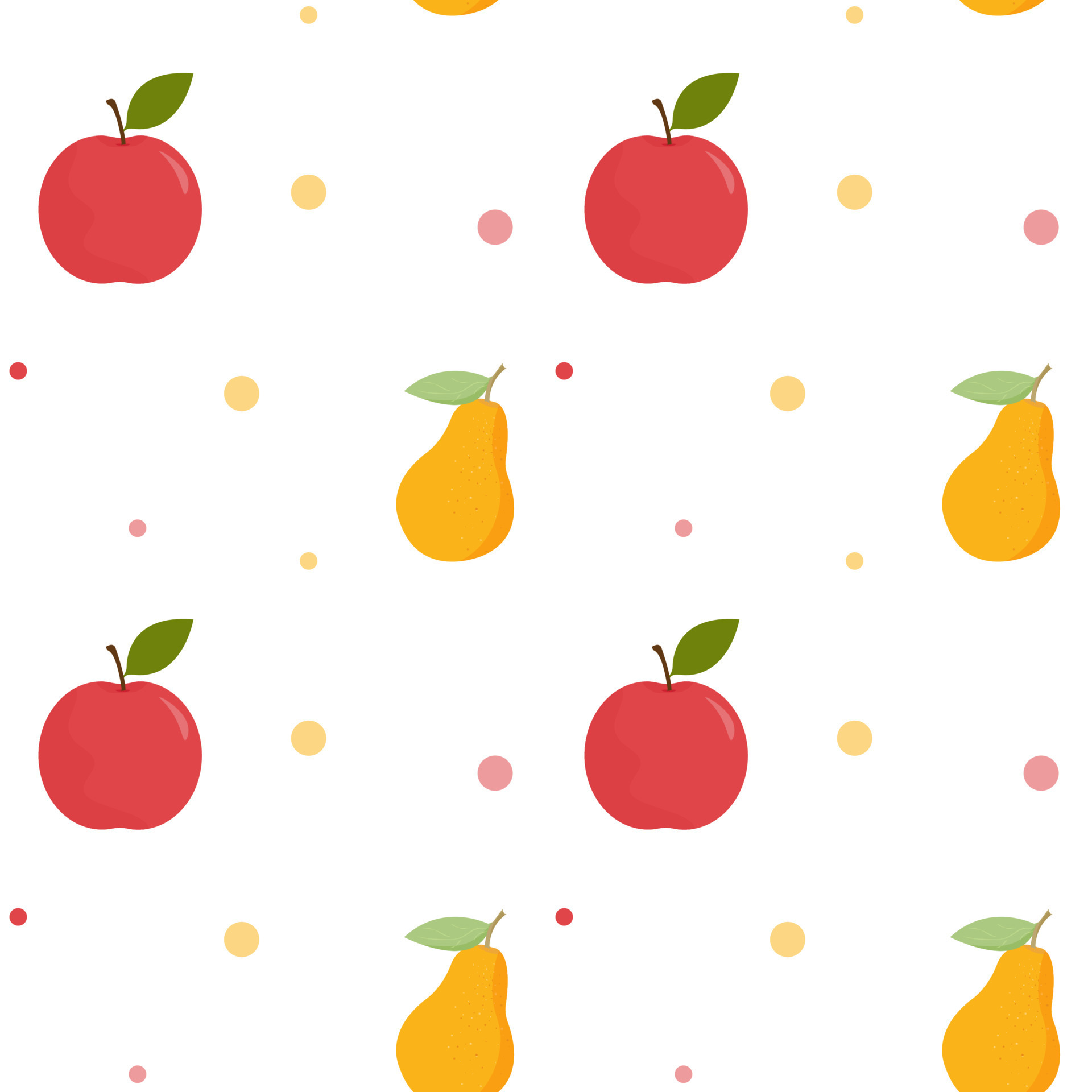 seamless colored pattern with apples, pears 12505678 Vector Art at Vecteezy