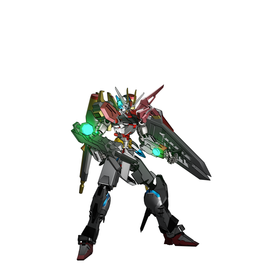 Mecha attack pose png