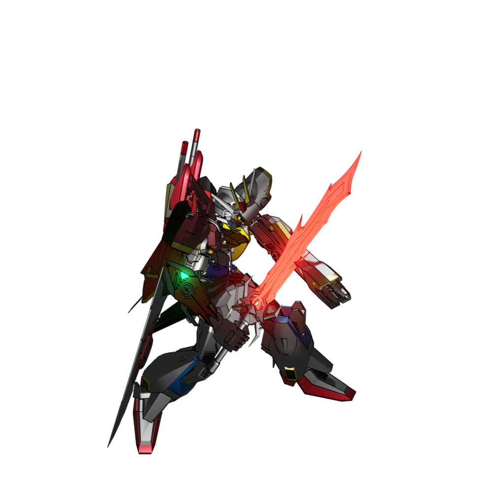 pose de ataque mecha png