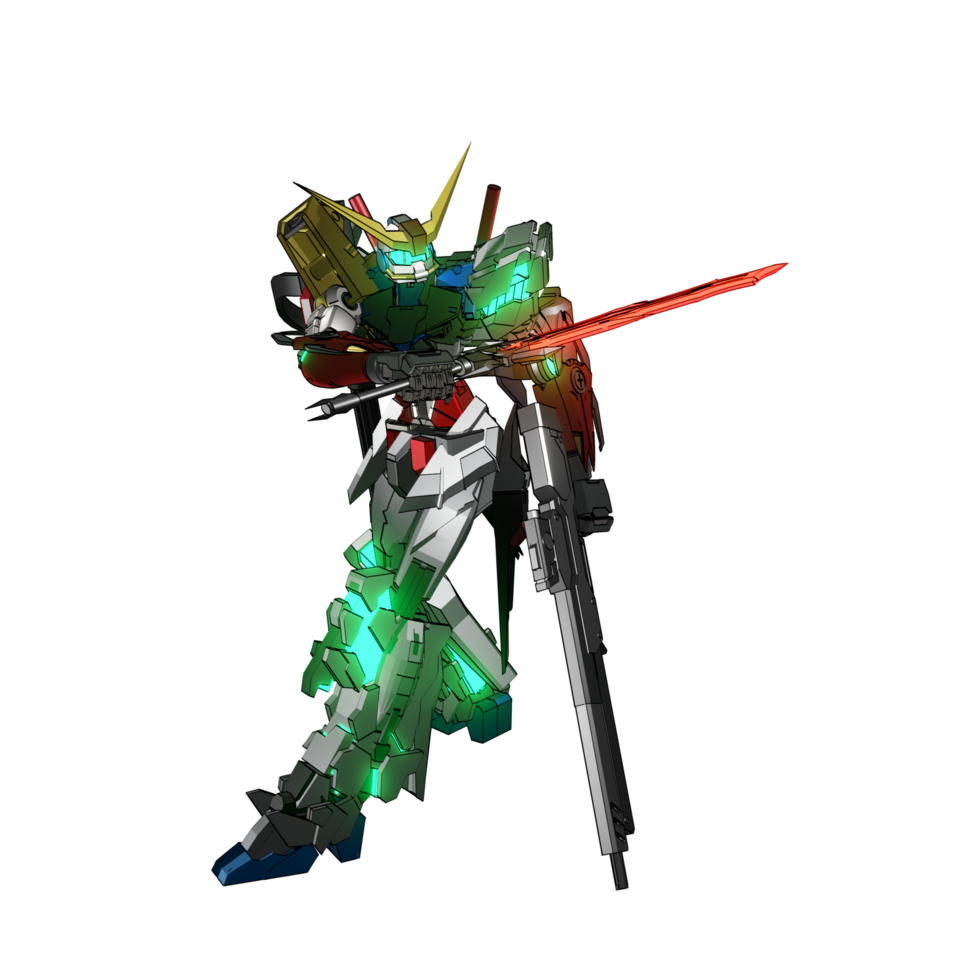 Mecha prêt à attaquer png