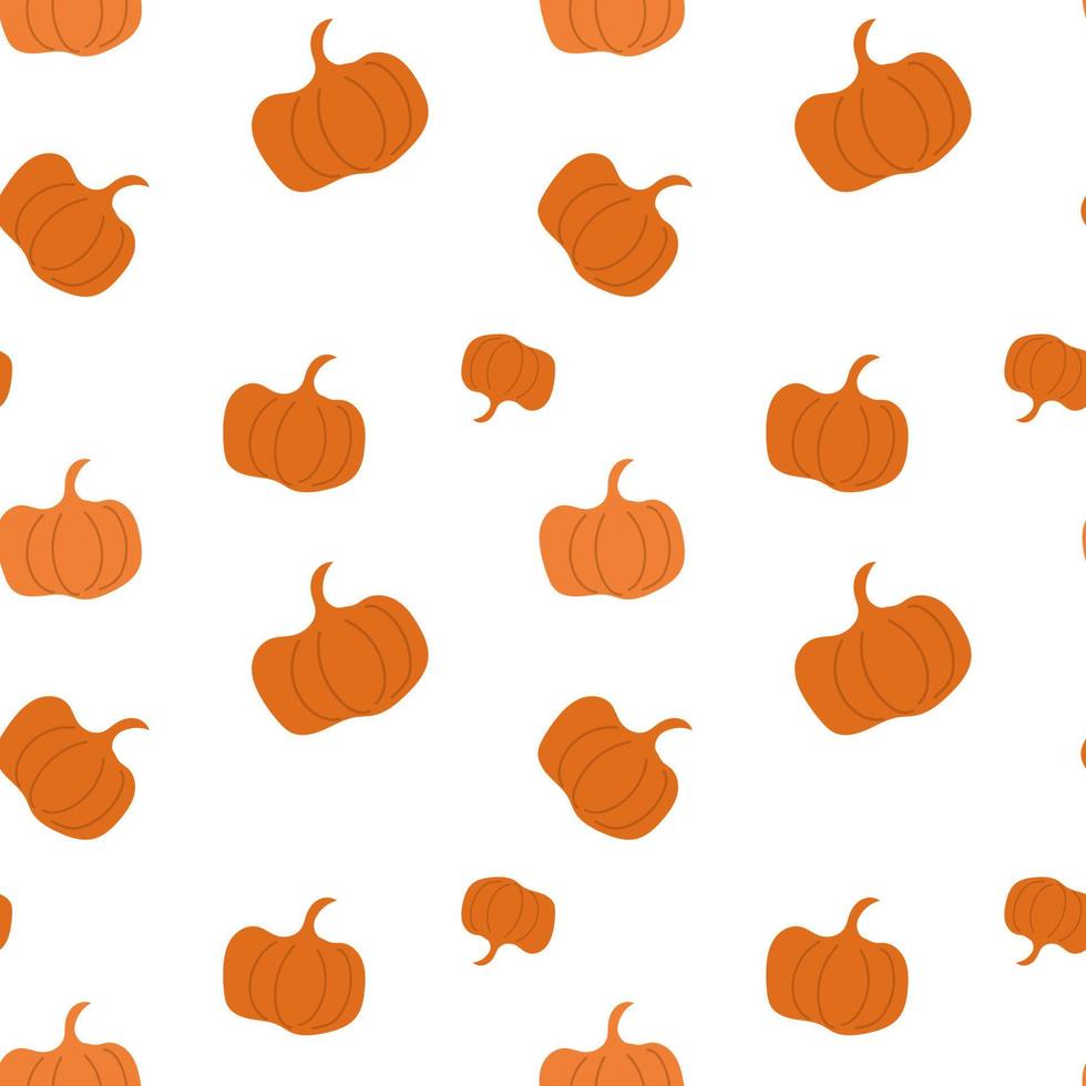 Seamless pattern with colored pumpkin vector