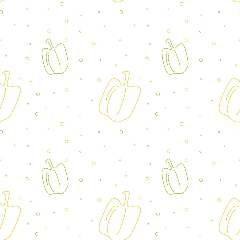 Seamless pattern with peppers on a white background vector