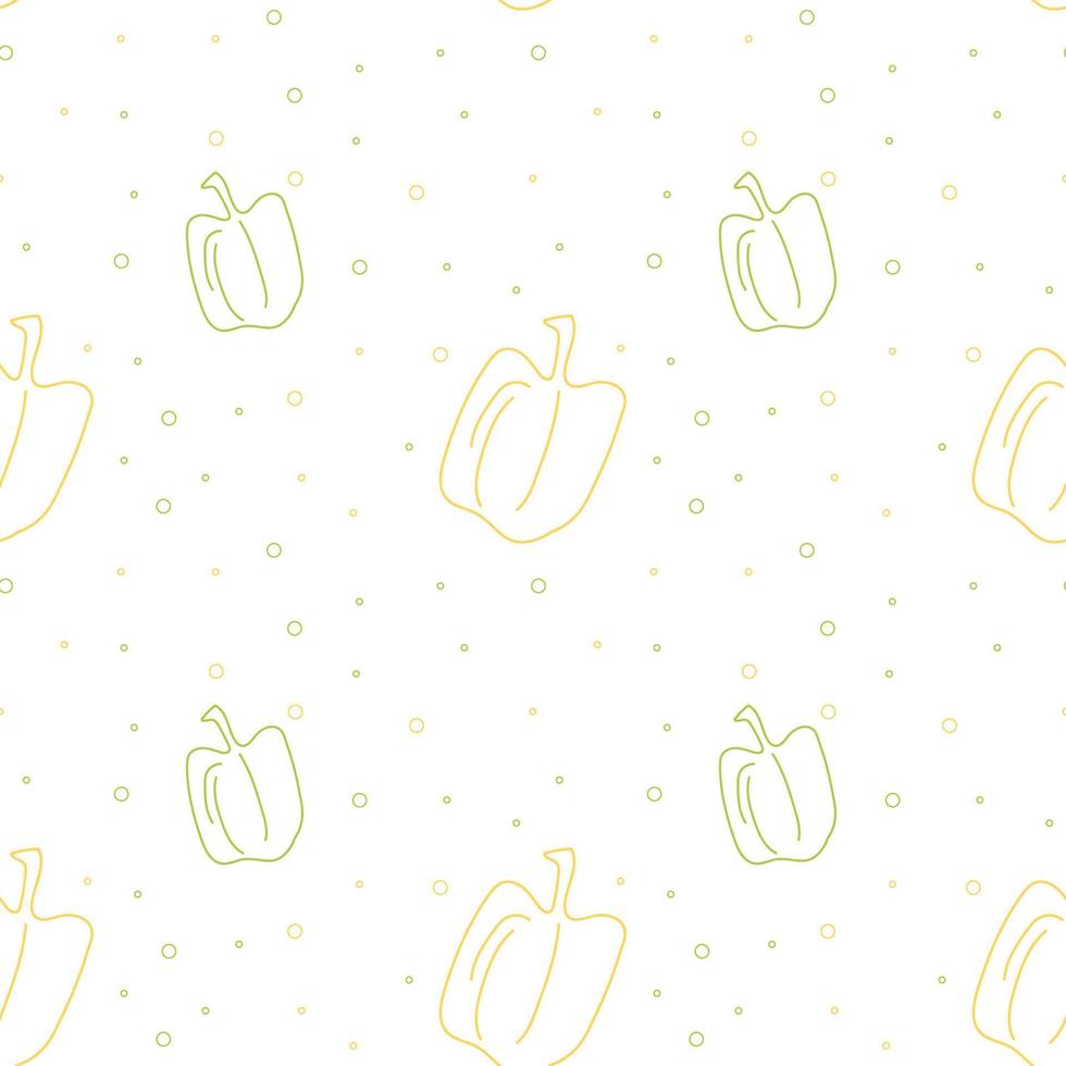 Seamless pattern with peppers on a white background vector