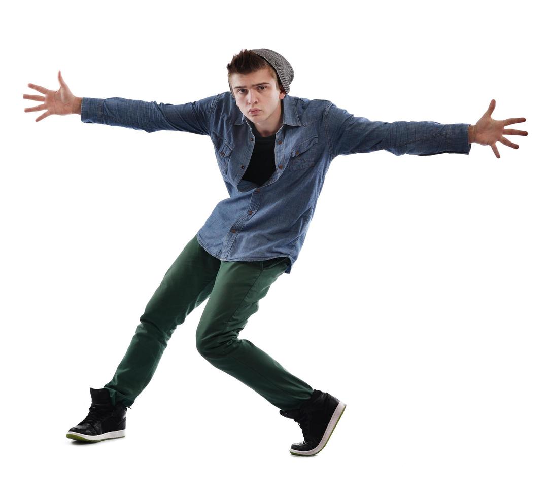 young man dancing photo