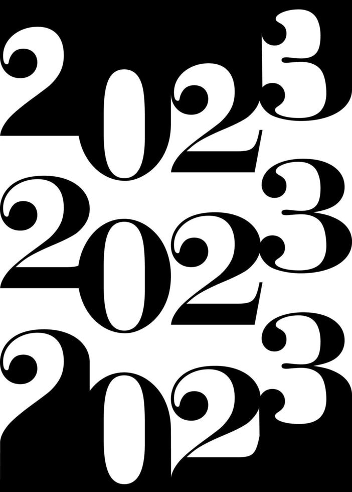 2023 typography vector