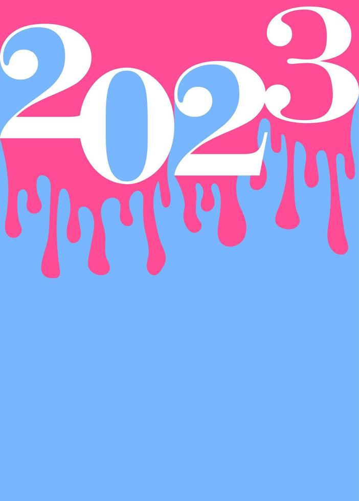 2023 typography vector
