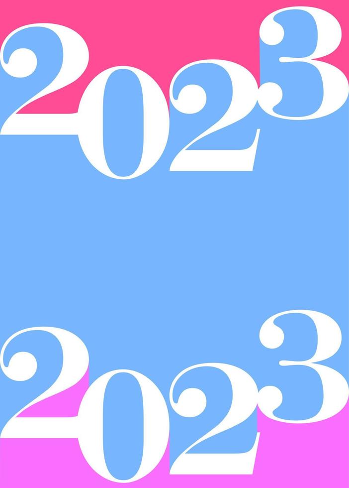 2023 typography vector