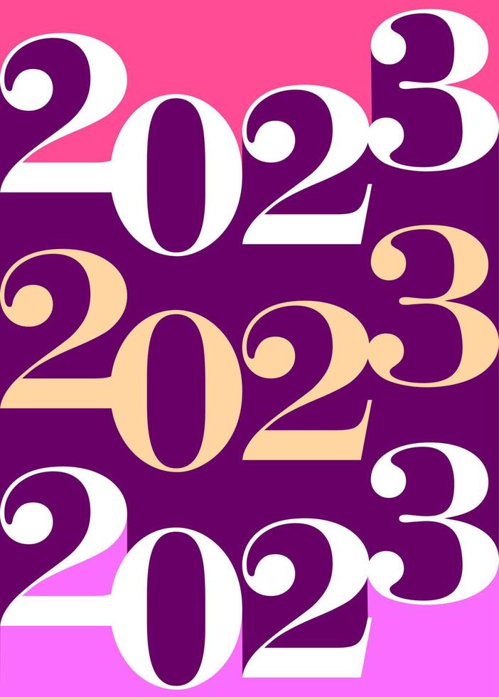 2023 typography vector