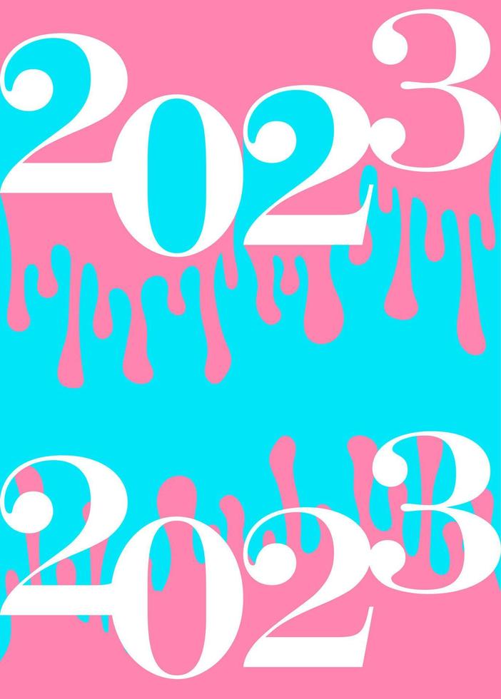 2023 typography vector