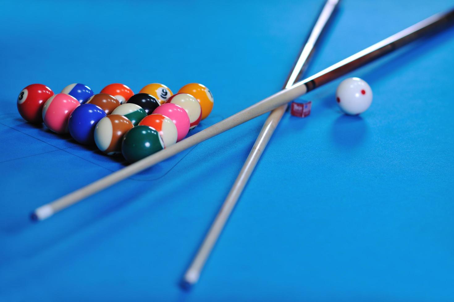 billiard balls view photo