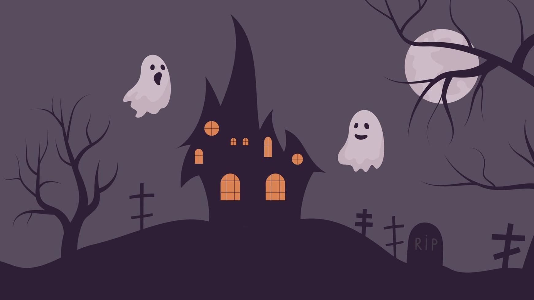 dark halloween scenery vector