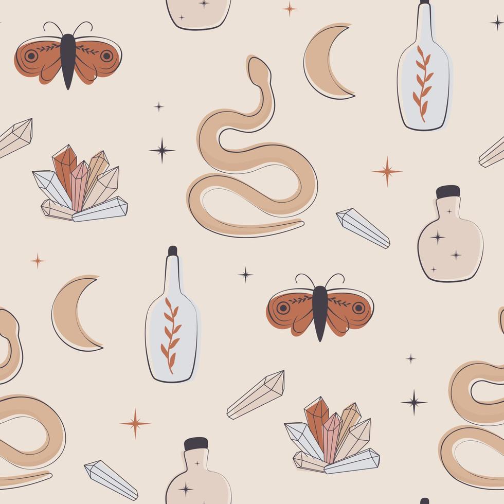 magic pattern with snakes vector