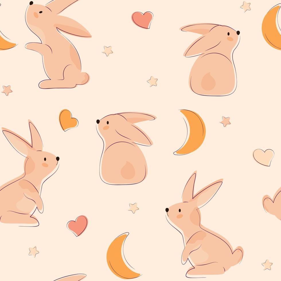 cute bunny childish design vector