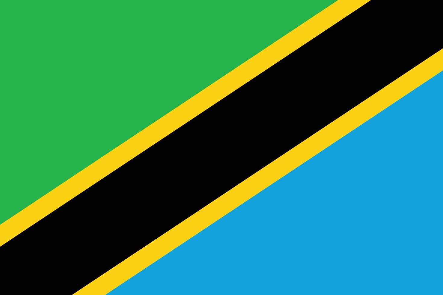 Tanzania national flag vector