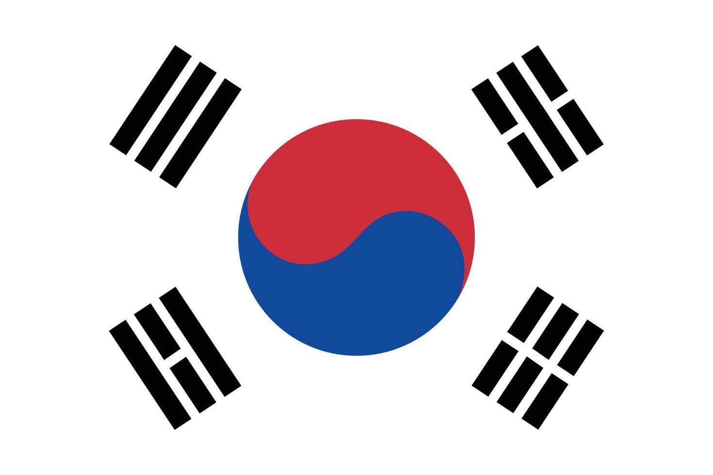 bandera de corea del sur vector