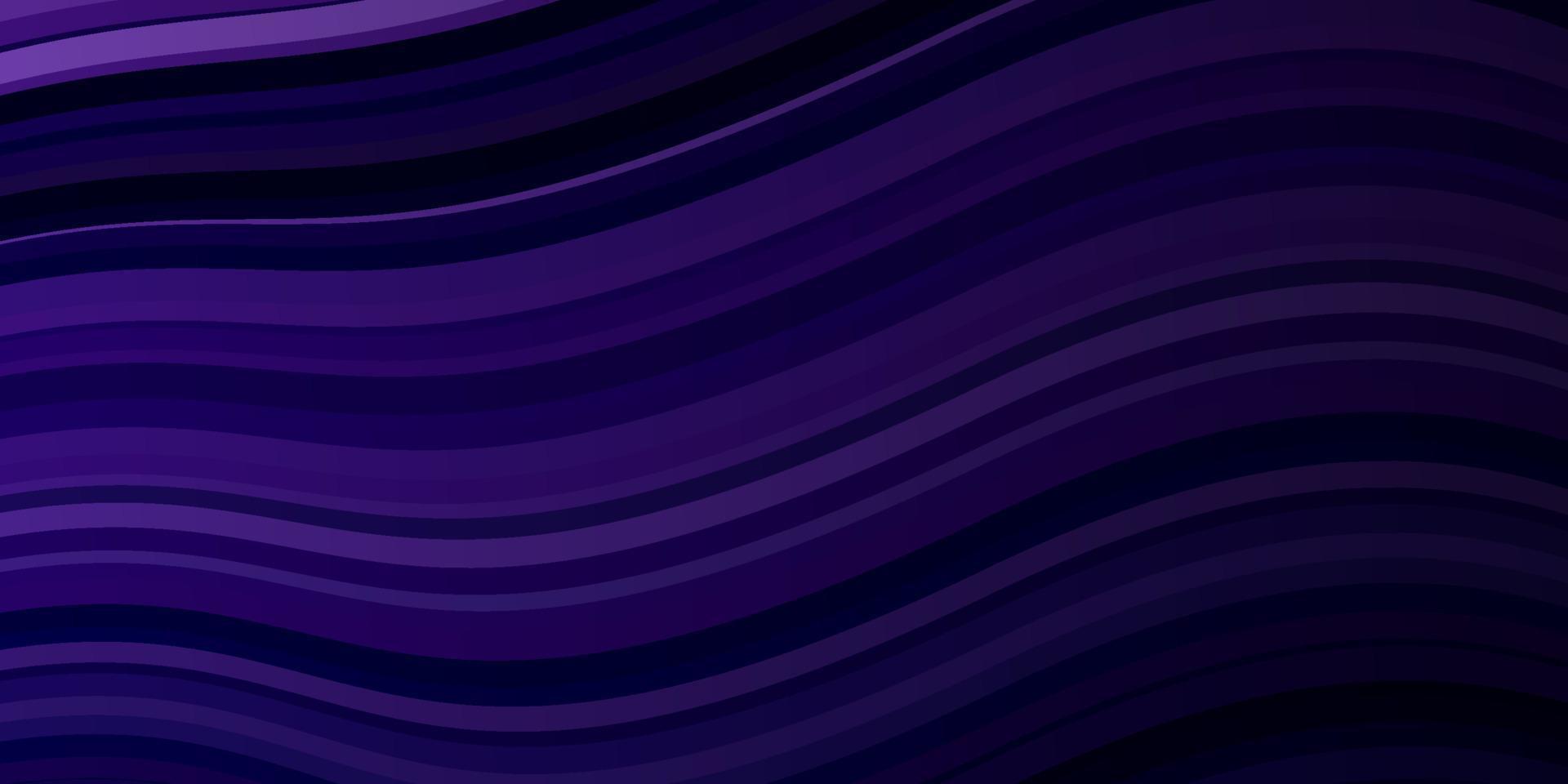 Dark Purple vector background with bent lines.
