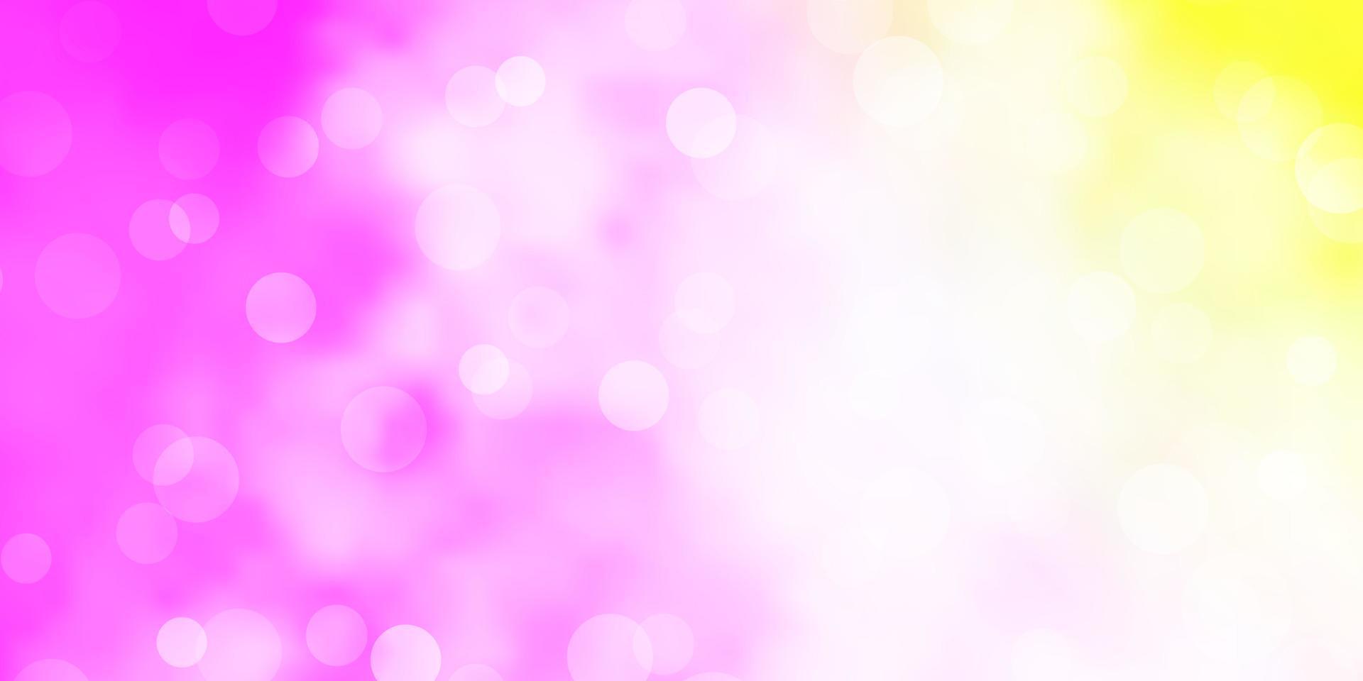 Light Pink, Yellow vector pattern with spheres.