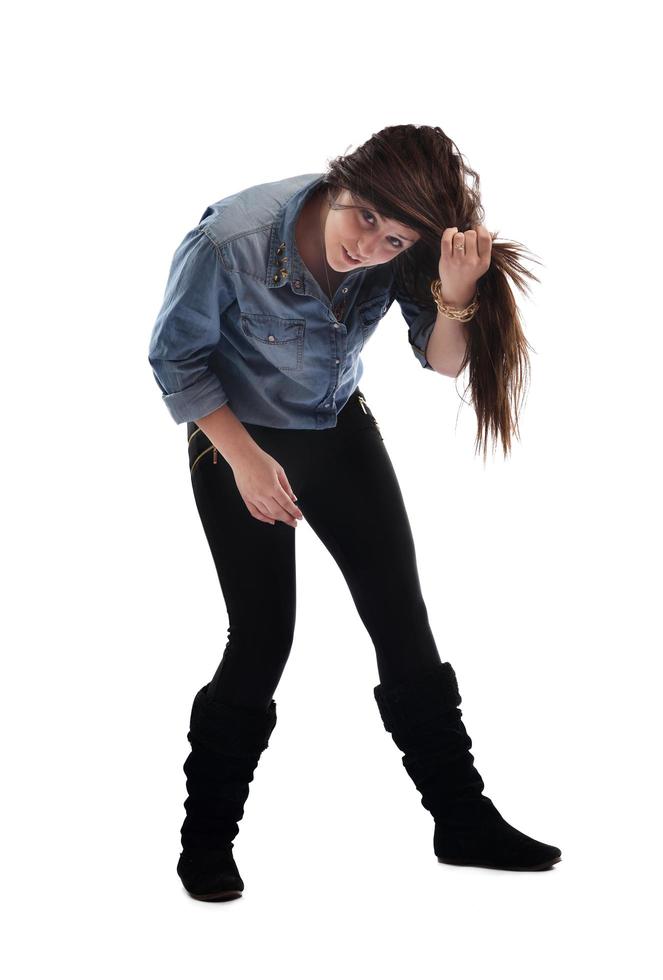 young woman dancing photo