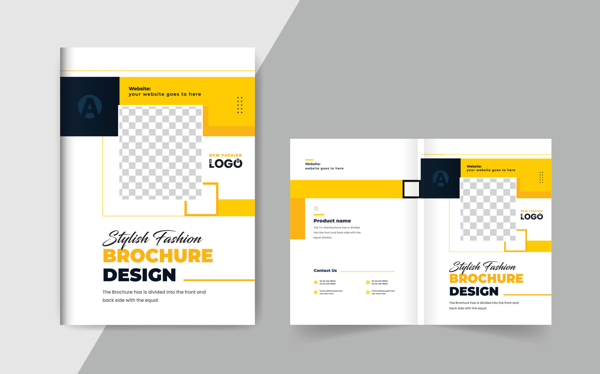 fashion brochure cover design template 12506507 Vector Art at Vecteezy