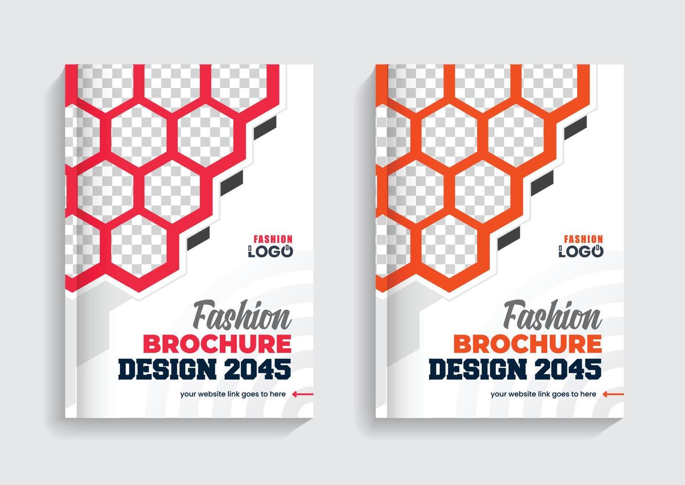 fashion brochure cover design template vector