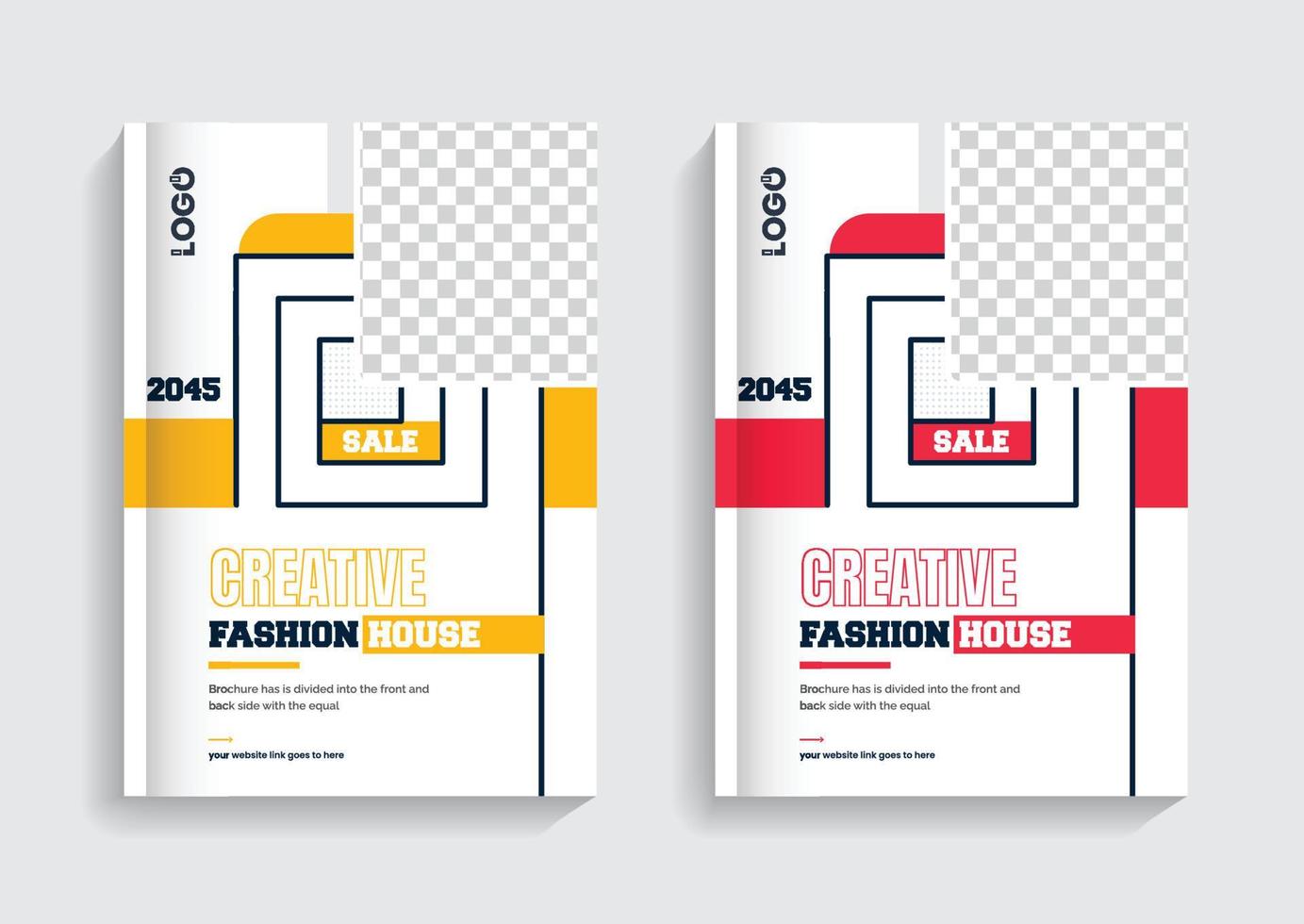 fashion brochure cover design template vector