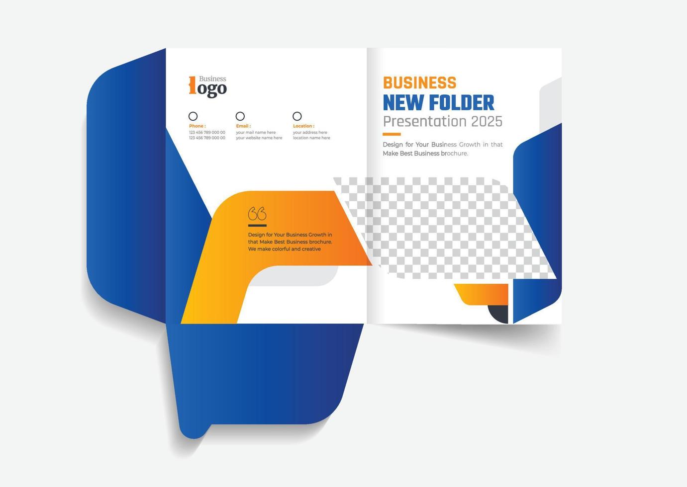 Presentation folder design vector