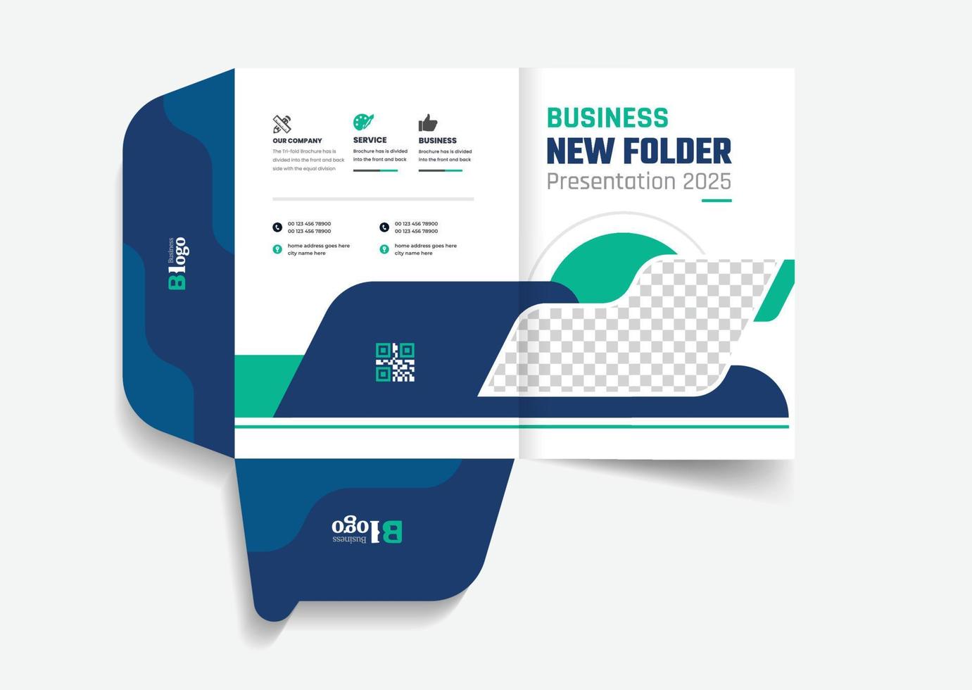 Presentation folder design vector