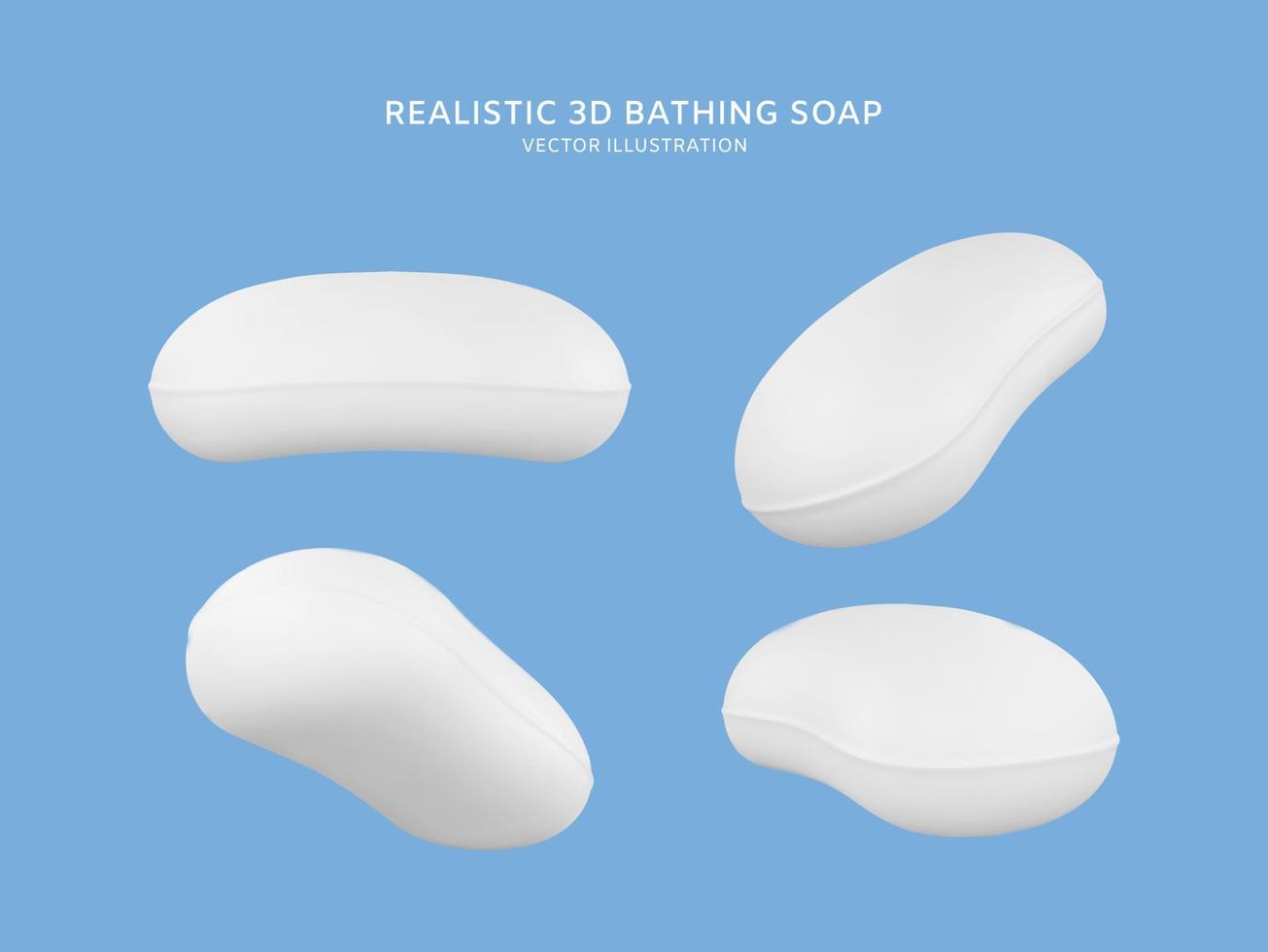 Realistic 3d soap vector illustration