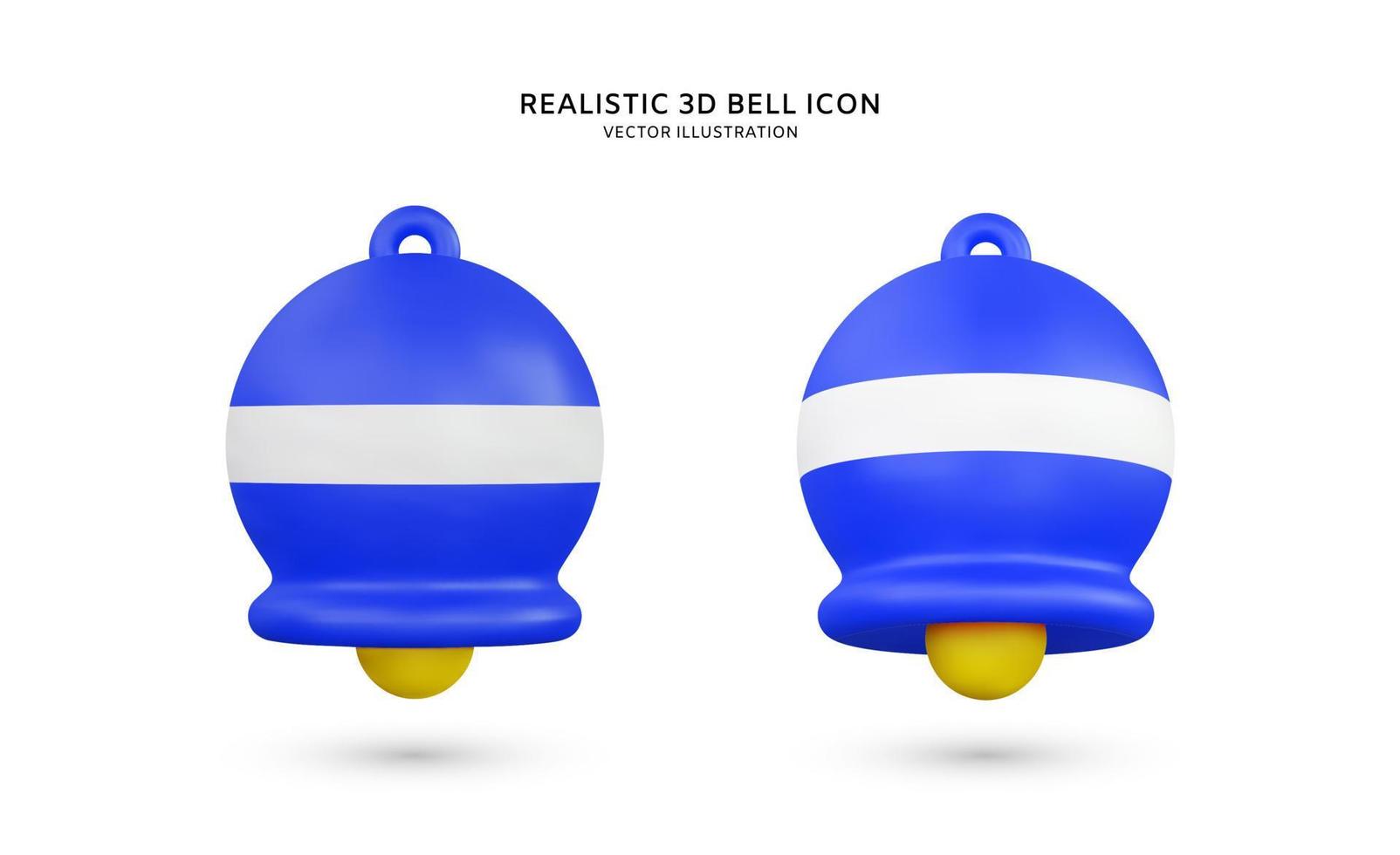 Realistic 3d bell vector illustration