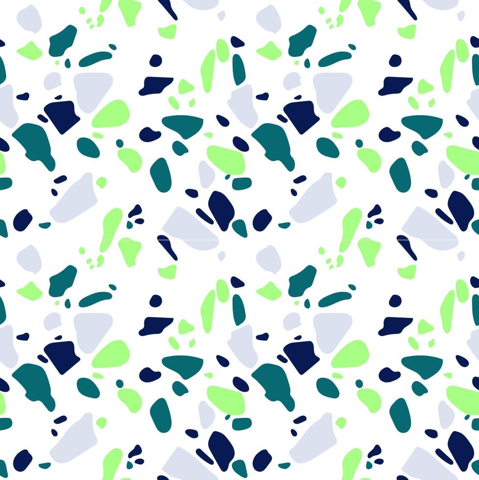 colorido patrón transparente con imitación de terrazo veneciano. textura de mármol con fragmentos de piedra. ilustración vectorial abstracta vector