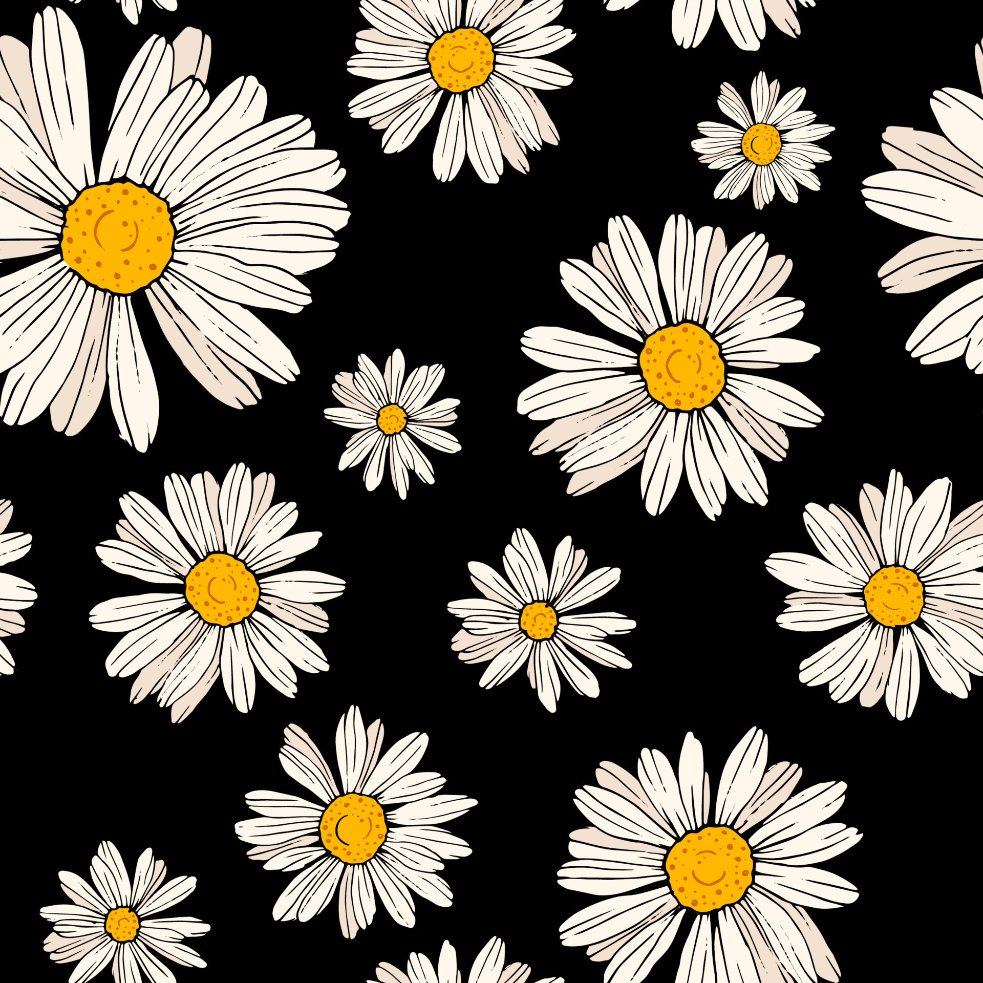 Seamless chamomile flower.Floral pattern for printing. Vector pattern ...