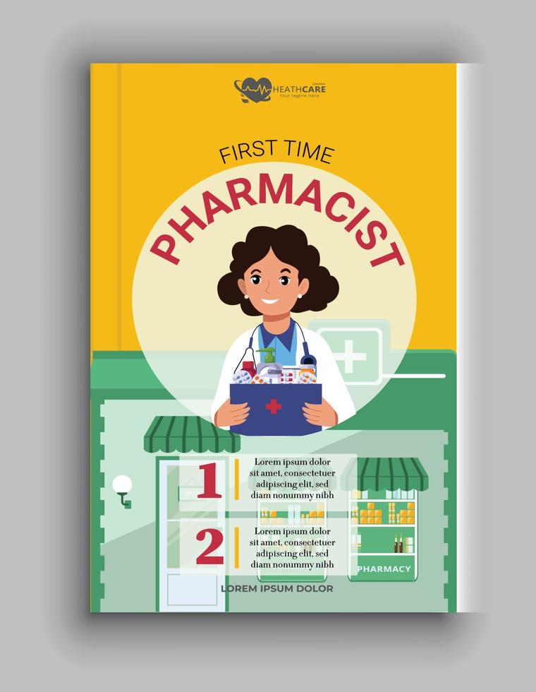 A Pharmacist book cover design vector