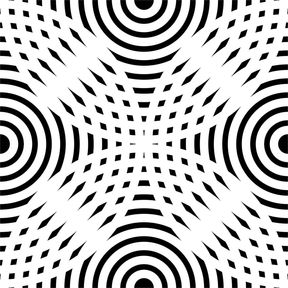 Seamless Half Circle Motif Pattern for Ornate, Decoration or Graphic Design Element. Vector Illustration