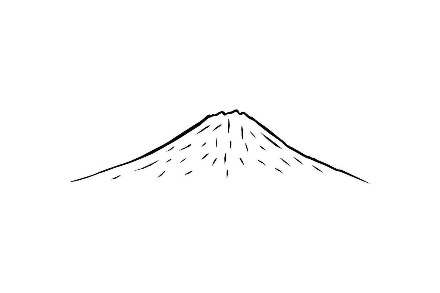arte de línea simple de la silueta de la montaña para logotipo, pictograma, ilustración de arte, aplicaciones, sitio web o elemento de diseño gráfico. ilustración vectorial vector